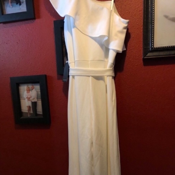 Adrianna Papell One Shoulder Ruffle Jumpsuit - Picture 10 of 13